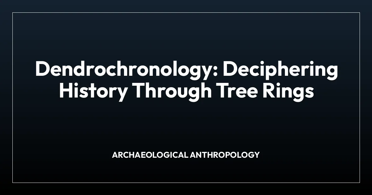 Dendrochronology: Deciphering History Through Tree Rings