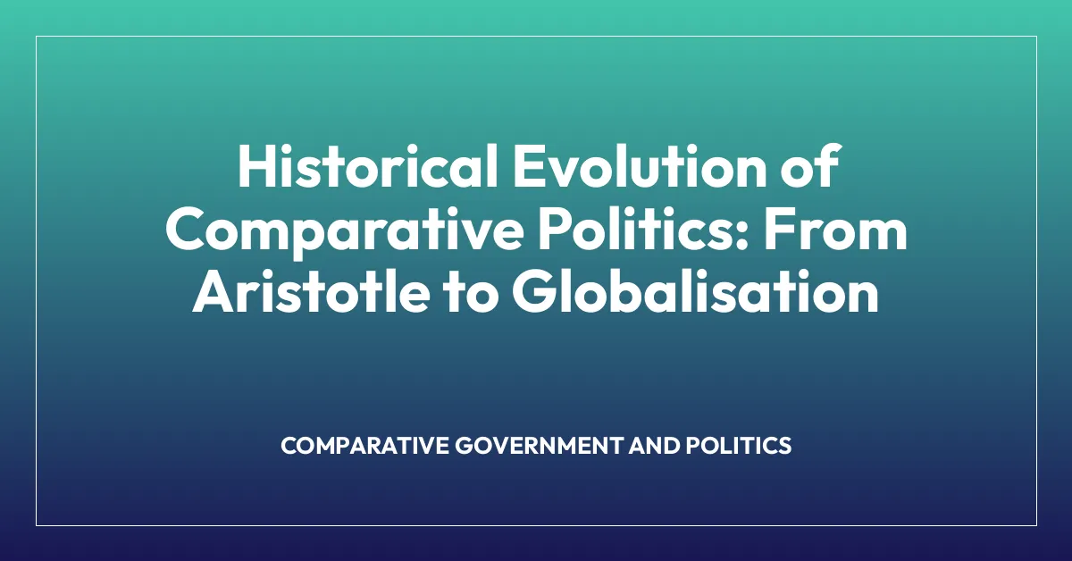 Historical Evolution of Comparative Politics: From Aristotle to Globalisation