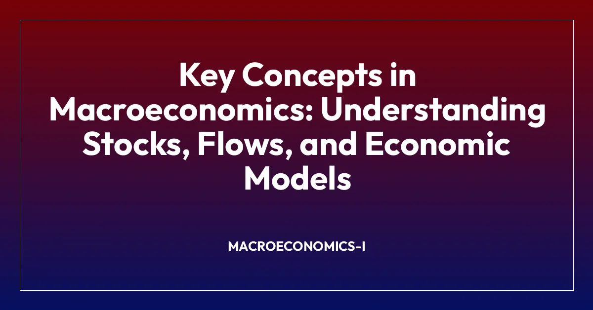 Key Concepts in Macroeconomics: Understanding Stocks, Flows, and Economic Models