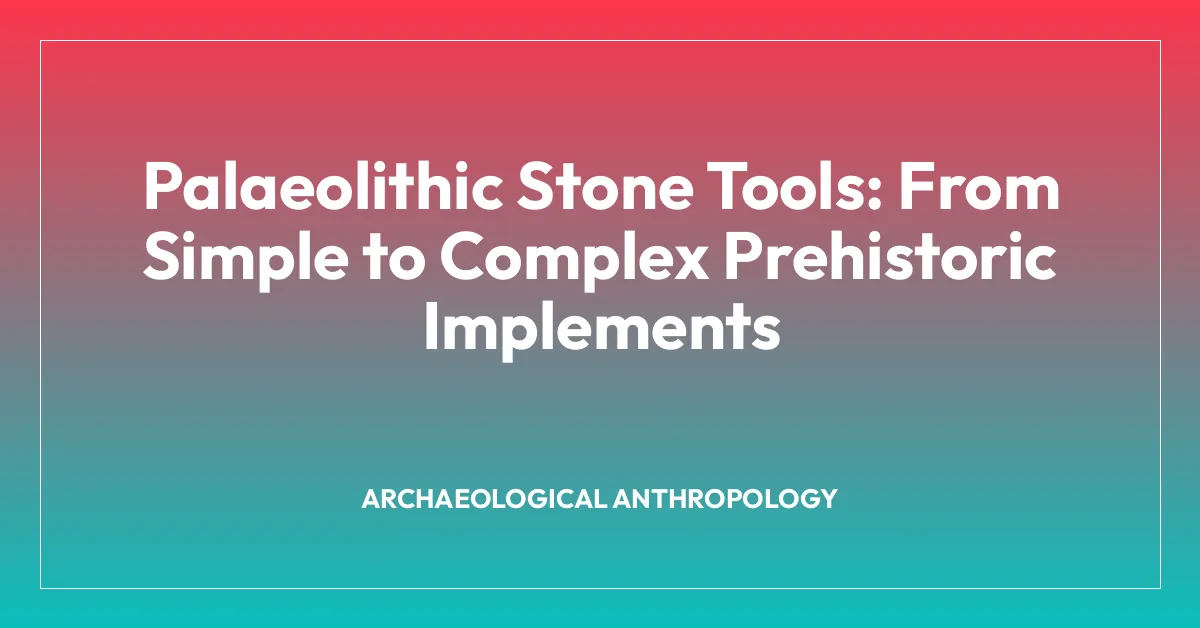 Palaeolithic Stone Tools: From Simple to Complex Prehistoric Implements