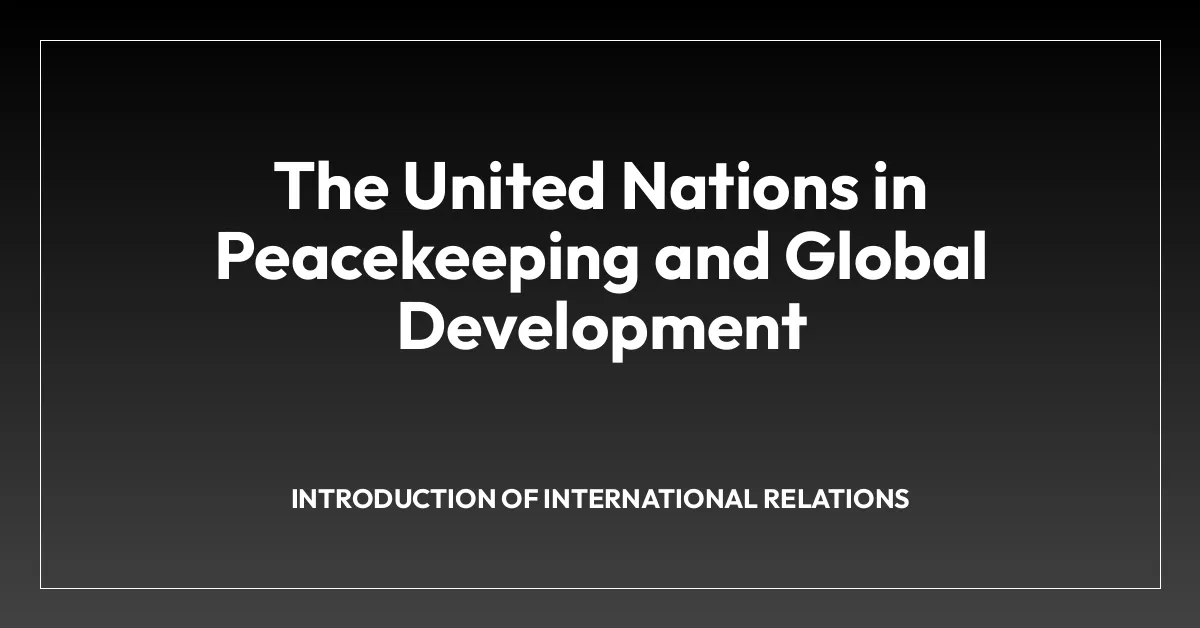 Introduction of International Relations • BA Notes