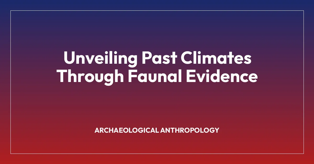 Unveiling Past Climates Through Faunal Evidence