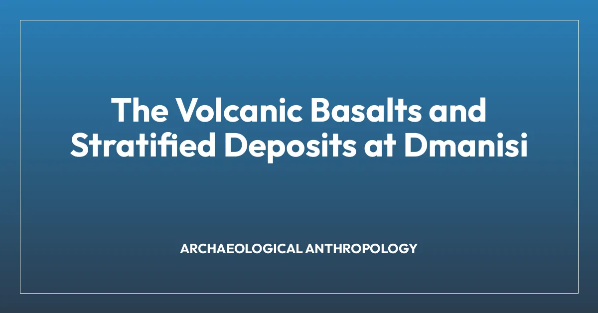 The Volcanic Basalts and Stratified Deposits at Dmanisi